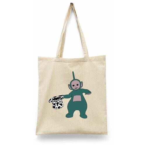 фото Сумка-шоппер унисекс каждому своё "телепузики/по/ляля/тинки-винки/дипси" черная