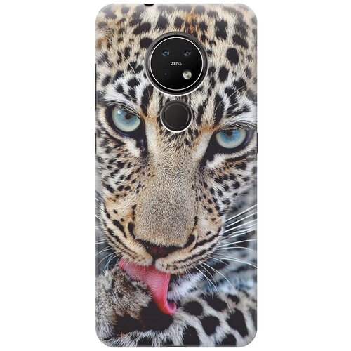 фото Gosso ультратонкий силиконовый чехол-накладка для nokia 6.2 / 7.2 с принтом "леопард"