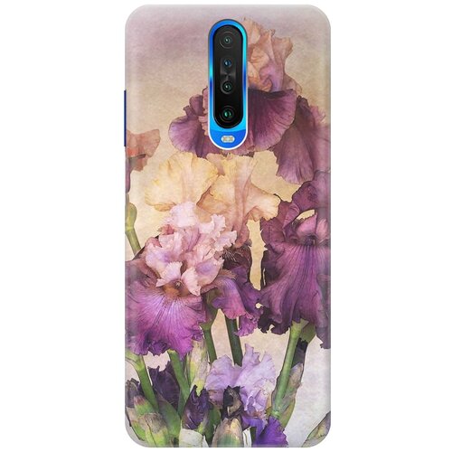 фото Re:pa чехол - накладка artcolor для xiaomi redmi k30 с принтом "фиолетовые цветы"