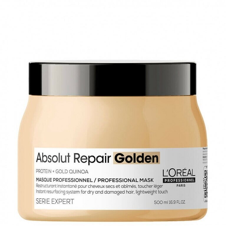 Loreal Professionnel Маска с золотой текстурой для восстановления поврежденных волос Serie Expert Absolut Repair Masque gold, 500 мл