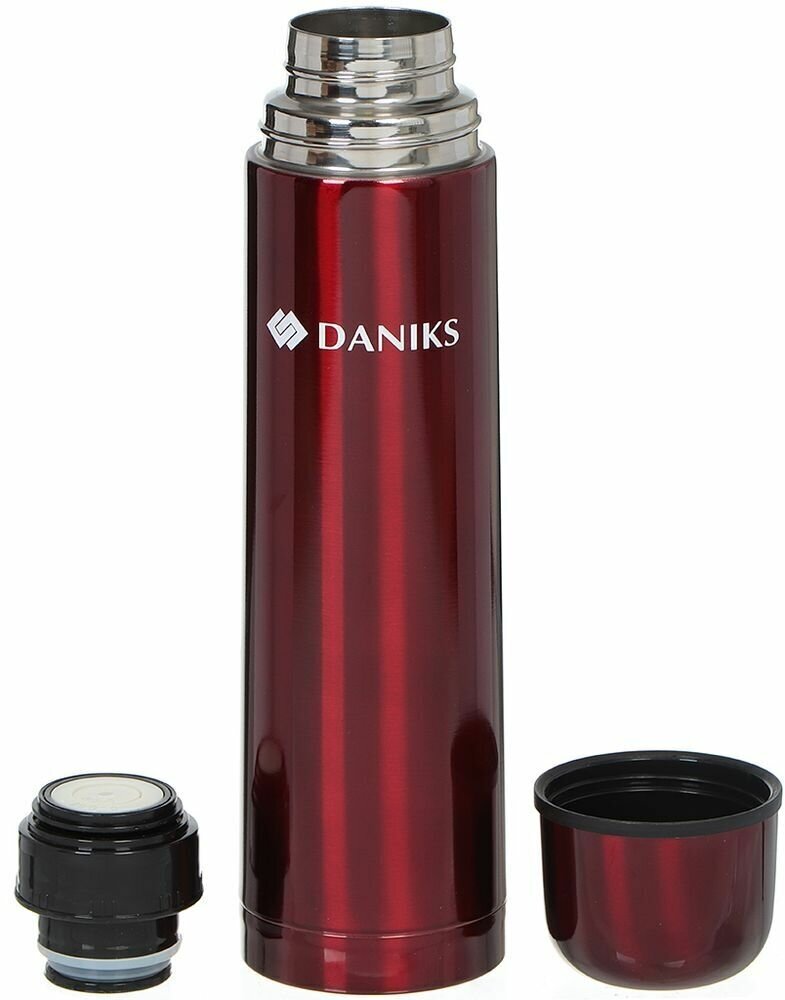Термос для напитков, нержавеющая сталь, 0.75 л, узкий, Daniks, колба нержавеющая сталь, красный глянец, SL-75ZN-201C - фотография № 19