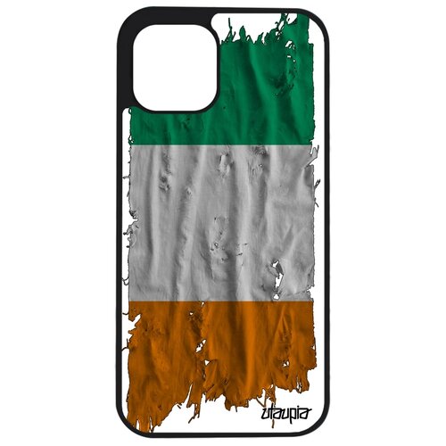 фото Чехол для смартфона apple iphone 12 pro max, "флаг кот-д'ивуар на ткани" страна utaupia