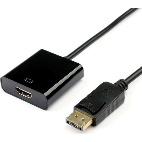 Переходник DisplayPort (M) - HDMI (F), ATCOM (AT6852) переходник адаптер atcom displayport hdmi at6852 0 1 м черный