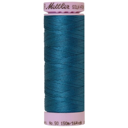 Нить для машинного квилтинга SILK-FINISH COTTON 50, 150 м 100% хлопок 0483 Dark Turquoise ( 9105-0483 )