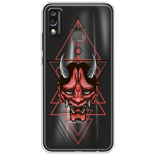 Силиконовый чехол на Honor 9X Lite / Хонор 9X Лайт Hanya Oni mask, прозрачный силиконовый чехол на honor 9x lite хонор 9x лайт ван гог звездная ночь