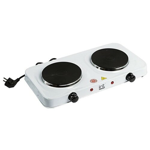 Плитка электрическая Irit IR-8008 2000 Вт 2 конфорки белая 335500₽
