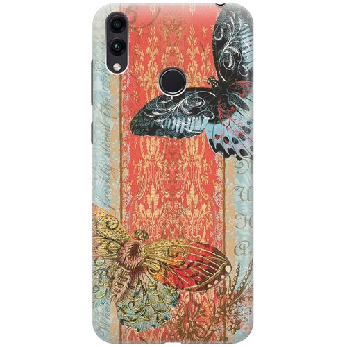 фото Re:paчехол - накладка artcolor для honor 8c с принтом "две бабочки"