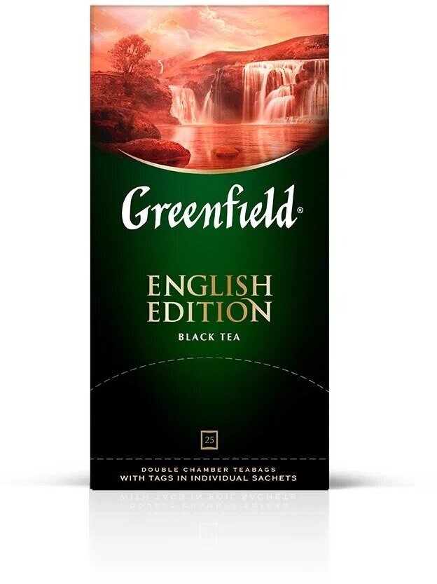 Черный чай в пакетиках Greenfield English Edition, 25 пак.