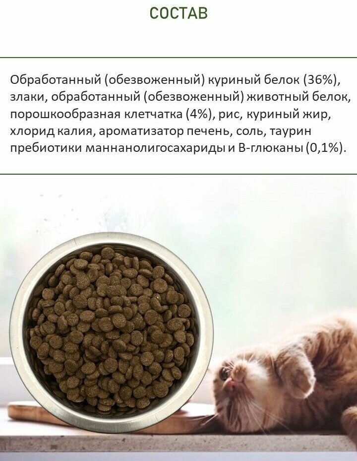 Econature Sterilised Adult Cat Chicken Formula корм для стерилизованных кошек, курица 15 кг - фотография № 3