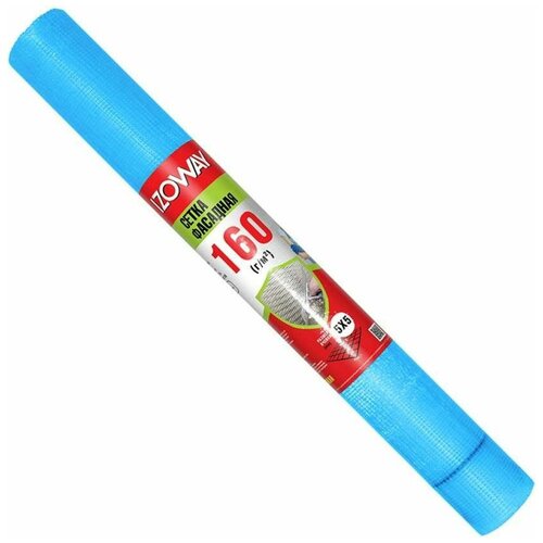 Фасадная сетка штукатурная синяя Izoway 5 x 5 мм 160 гм2 30 м 1900₽