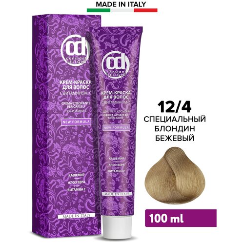 Constant Delight Colorante Per Capelli Крем-краска для волос с витамином С, 12/4 специальный блондин бежевый, 100 мл