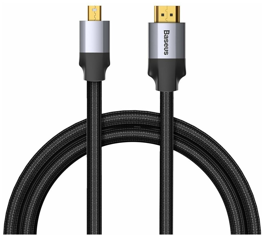 Кабель Baseus Enjoyment Series Mini Display Port Male - HDMI Male Adapter Cable 1m Темно-серый CAKSX-L0G