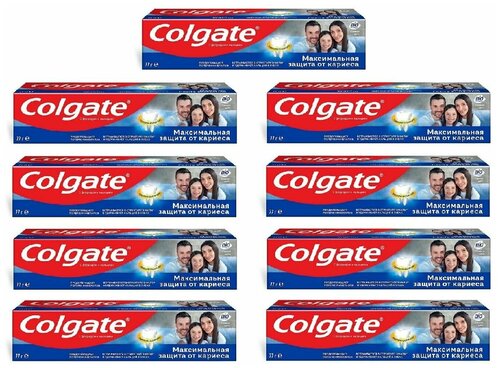 Colgate Зубная паста Свежая мята, Максимальная защита от кариеса, 50 мл, 9 штук