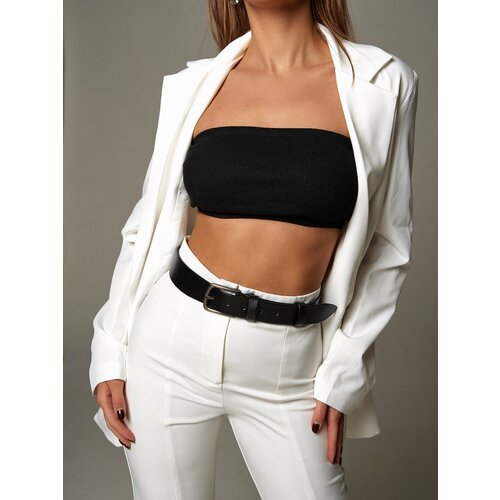 фото Ремень koppel, натуральная кожа, металл, подарочная упаковка, для женщин, размер 110, длина 110 см., черный