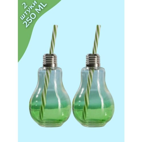 Набор стаканов для воды с трубочкой