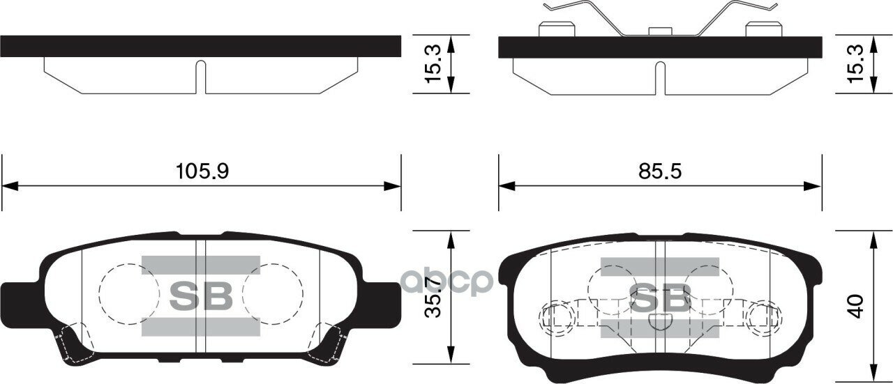 Колодки Тормозные Задние Sp2111 Sangsin brake арт. SP2111