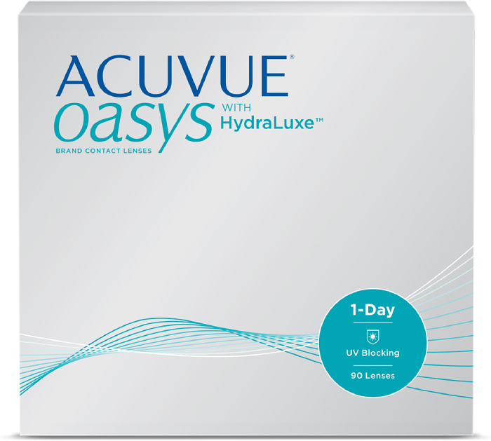 Контактные линзы Acuvue 1-DAY Acuvue Oasys with HYDRALUXE 90pk (BC 9; D -8.00)