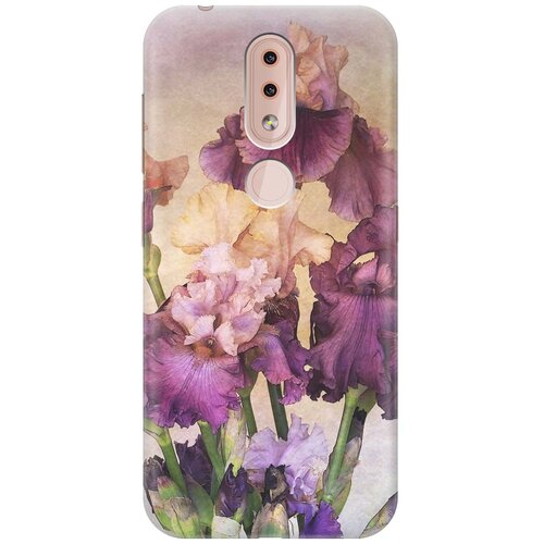 фото Re:paчехол - накладка artcolor для nokia 4.2 с принтом "фиолетовые цветы"