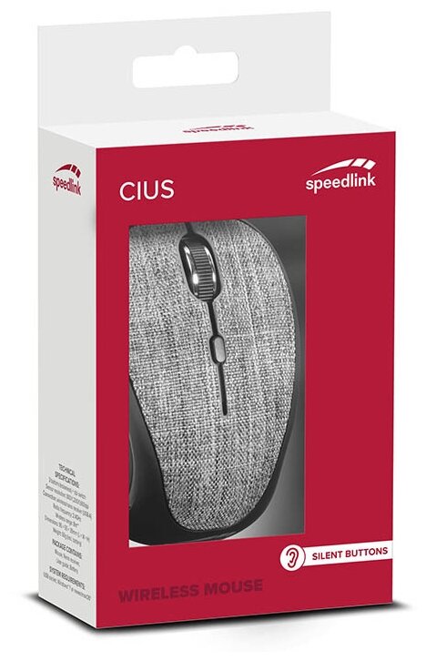 PC Мышь беспроводная Speedlink Cius Mouse red SL-630014-RD