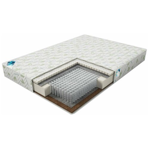 фото Матрас dimax мега софт хард, 130x190 см, пружинный, белый