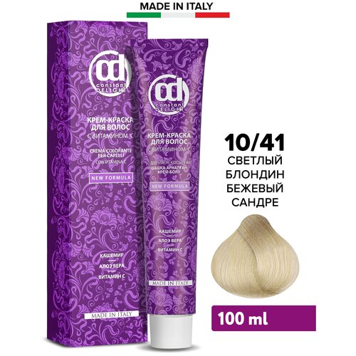 Constant Delight Colorante Per Capelli Крем-краска для волос с витамином С, 10/41 светлый блондин бежевый сандрэ, 100 мл