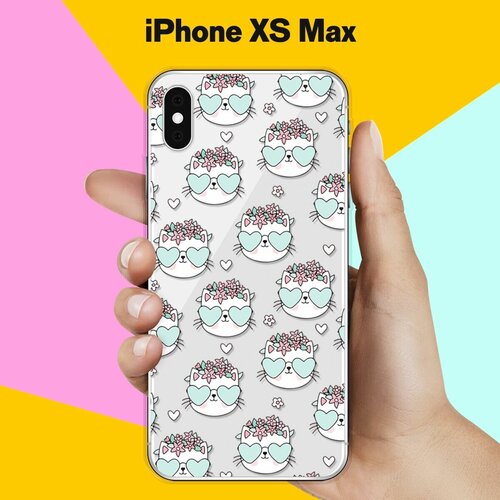 Силиконовый чехол Узор из котов на Apple iPhone Xs Max силиконовый чехол узор из такс на apple iphone xs max