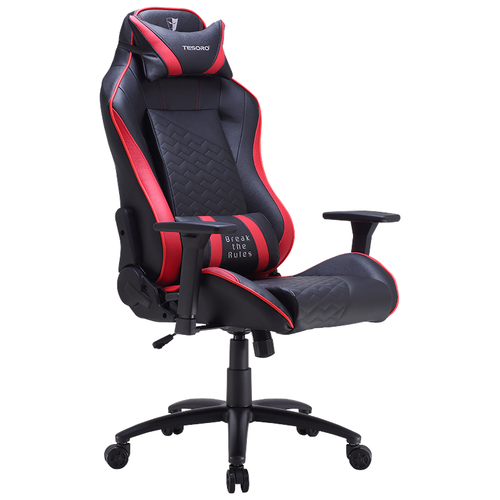 фото Компьютерное кресло tesoro ts-f710 игровое, обивка: искусственная кожа, цвет: black/red