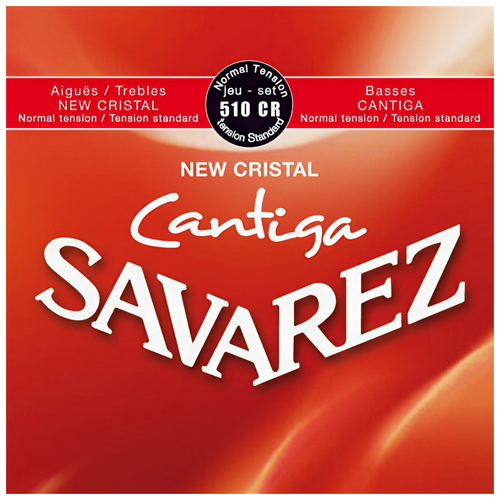 510CR New Cristal Cantiga Комплект струн для классической гитары, норм. натяжение, посеребр, Savarez