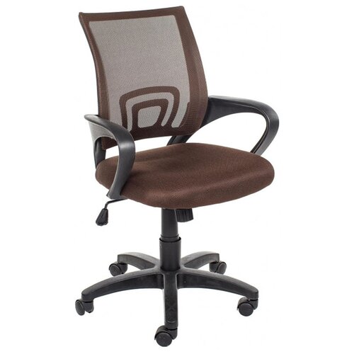 фото Офисное кресло woodville turin, обивка: текстиль, цвет: ткань коричневая/сетка коричневая