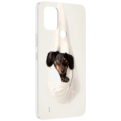Чехол MyPads такса собака для Nokia C31 задняя-панель-накладка-бампер