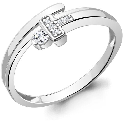 фото Кольцо diamant online, белое золото, 585 проба, бриллиант, размер 16