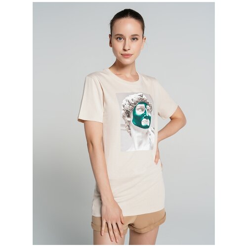 фото Футболка с кор.рукавом твое 68066 размер xs, светло-бежевый, women