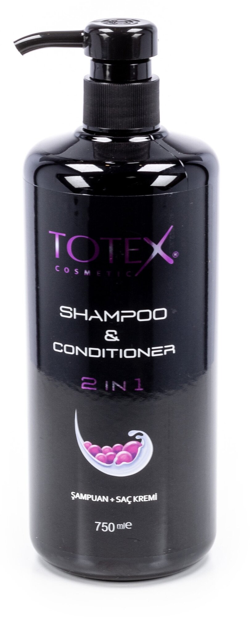 Totex cosmetic / Тотекс косметик Шампунь для волос женский и кондиционер 2 в 1 для всех типов 750мл / косметика уход