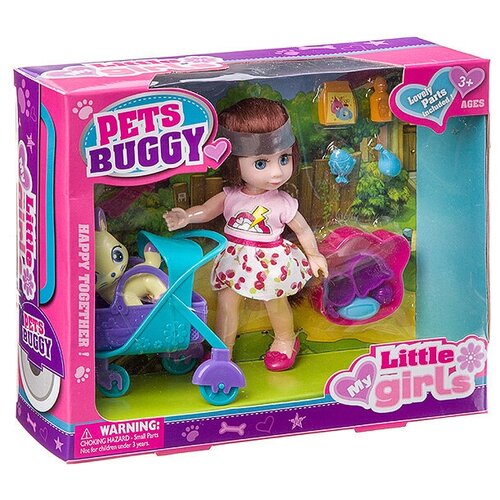 Набор игровой с куклой Pets Buggy 2 вида, арт.63002