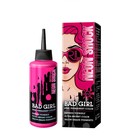 Bad Girl Краситель безаммиачный прямого действия Neon Shock неоновый розовый, 150 мл bad girl пигмент прямого действия neon shock оранжевый 150мл уценка