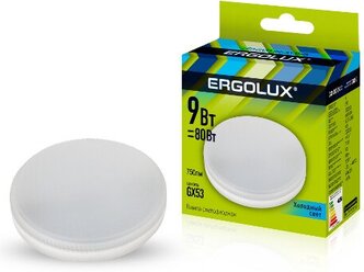 Светодиодная лампа Ergolux LED-GX53-9W-GX53-4K