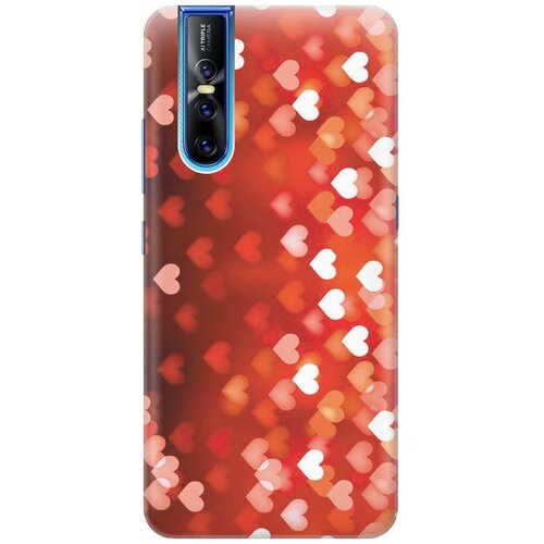 фото Cиликоновый чехол на vivo v15 pro / виво в15 про с принтом "бокэ из красных сердечек" gosso