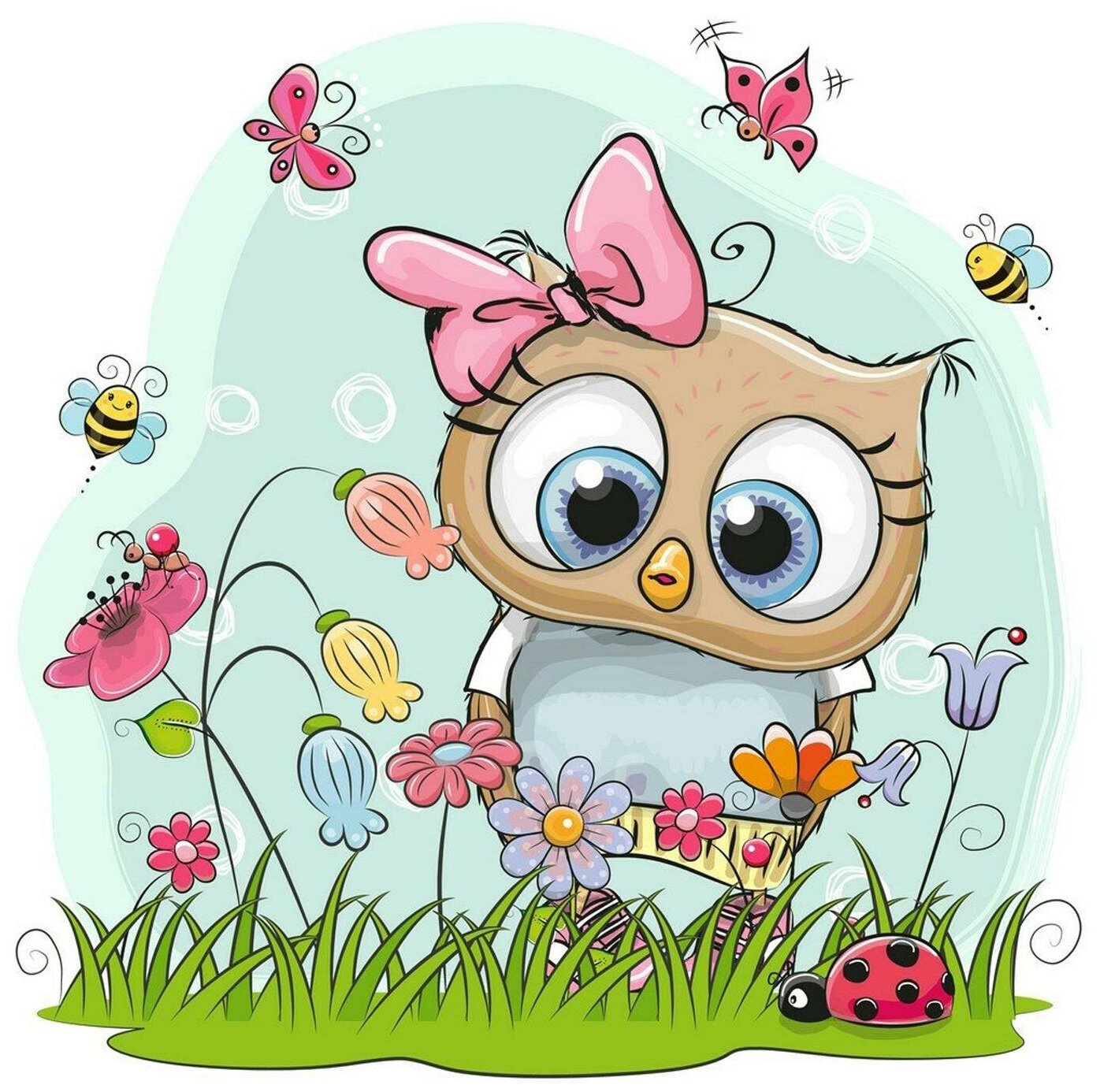 фото Алмазная мозаика Molly 20х20 см На лужайке