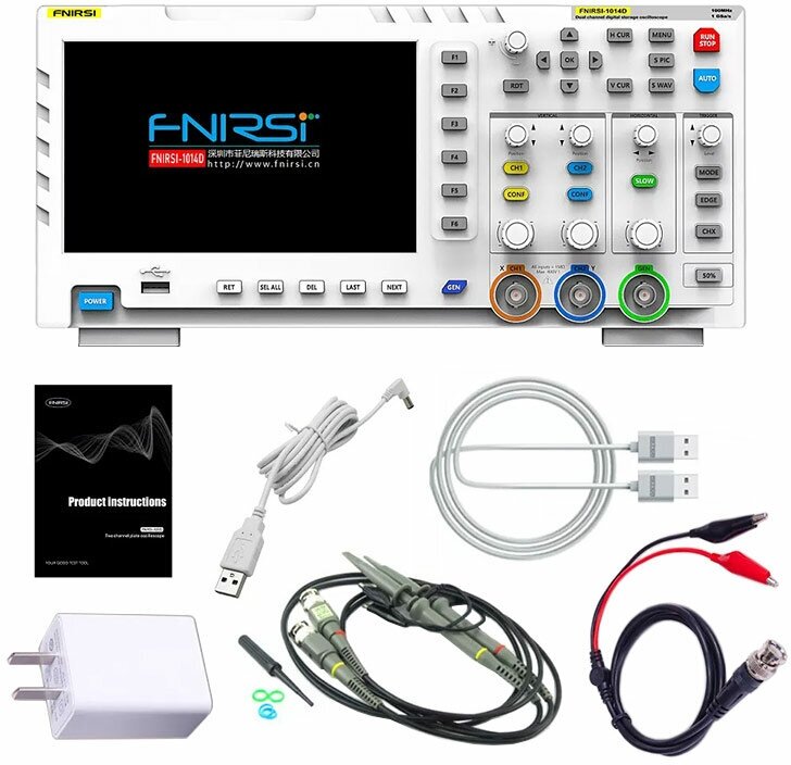 Цифровой осциллограф FNIRSI 1014D (2 канала, 100 МГц)