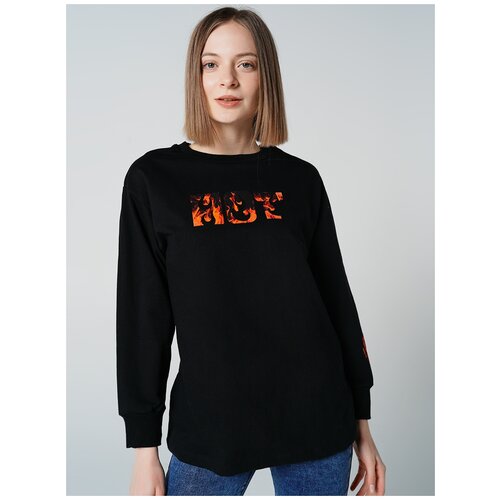 фото Футболка с длин.рукавом твое 79048 размер xs, черный, women