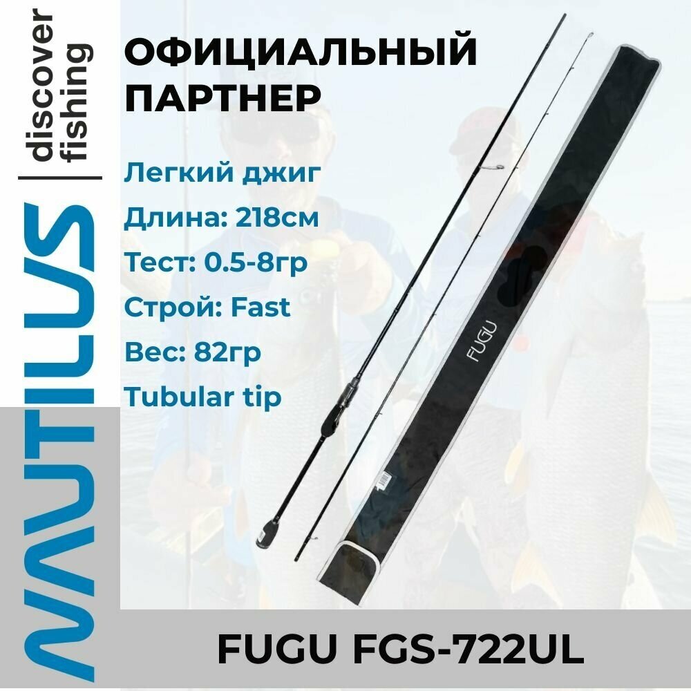 Спиннинг Nautilus Fugu FGS-722UL 218см 0.5-8гр