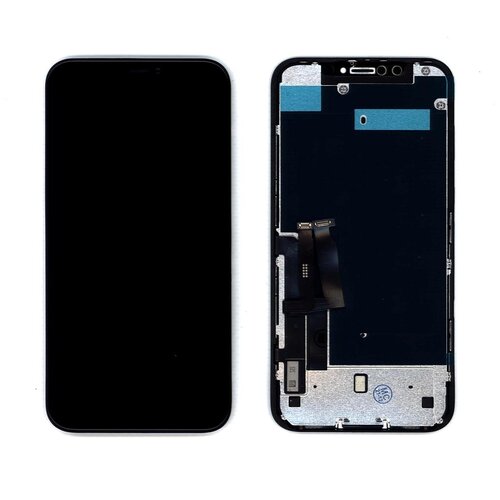 Дисплей для iPhone XR в сборе с тачскрином (AAA TFT) черный в сборе с рамкой