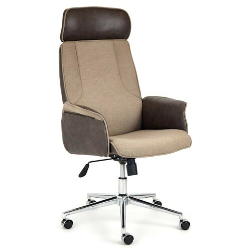 фото Компьютерное кресло tetchair charm офисное, обивка: текстиль/искусственная кожа, цвет: коричневый/коричневый 4230