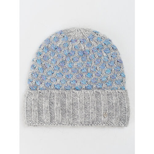 фото Шапка бини noryalli, размер onesize, серый, голубой