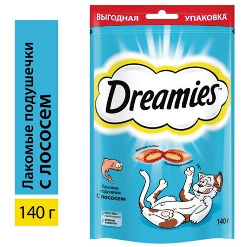 Лакомство для кошек DREAMIES лосось 140г (упаковка - 12 шт)