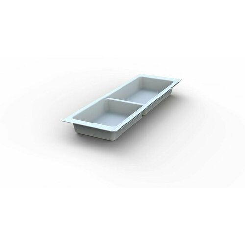 Лоток для столовых приборов Mesan TrayBond 105-83-05-302, 2 отдела (157х480-444х45 мм), белый