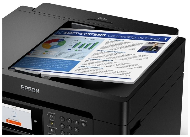 МФУ струйное Epson Workforce WF-7840DTWF цветн A3