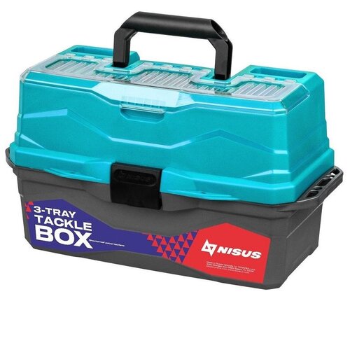 фото Ящик для снастей tackle box, трехполочный, nisus, голубой тонар