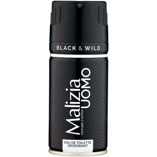 Malizia Дезодорант спрей Uomo Black and Wild, 150 мл