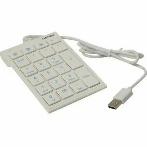 Клавиатура проводная Dareu LK22 White белый цифровой блок Numpad 129700₽